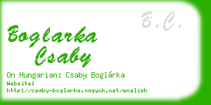 boglarka csaby business card